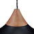 Relaxdays Hängelampe, Metall, Holz, HxD: 129 x 32 cm, moderne Pendelleuchte, E27-Fassung, Esszimmerlampe, schwarz/natur