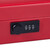 Relaxdays Geldkassette, 3-stellige Zahlenkombination, Münzeinsatz, Geldkasten Eisen, H x B x T: 8,5 x 30,5 x 25 cm, rot