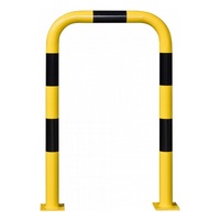 Black Bull Steel Collision Protection Guard - 1200 x 750mm - Yellow and Black - (195.19.573) Protection Guard - Indoor Use - 1200 x 750mm