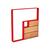 Kube Design Wood and Steel Cycle Stand - RAL 3020 - Traffic Red - Light Oak