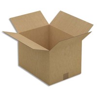 Paquet de 25 caisses américaines simple cannelure en kraft brun - Dimensions : 40 x 27 x 30 cm