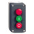 Aufbaugehäuse, 2 Drucktaster grün/rot, 1 Leuchtmelder rot, 1 Schließer + 1 Öffne