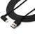 2m Angled Lightning to USB Black Cable