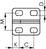 Brida horizontal 6830NI tam.1 inoxidable AMF