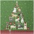 Weihnachts-Zelltuchserviette, 33x33cm, 3-lagig HOME F. 612209