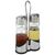 APS Cruet Set and Stand Stainless Steel & Glass 215(H) x 115(W) x 54(D)mm