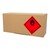 Gefahrgutetiketten 100 x 100 mm, 3 Entzündbare flüssige Stoffe Klasse 3, Polyethylen schwarz rot, 1.000 Gefahrgutaufkleber