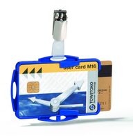 Durable Duo Security Pass Holder with Clip 54x85mm Blue (Pack of 25) 8218/06