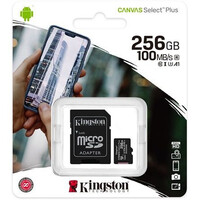 Kingston - Kingston 256GB Canvas Select Plus Class 10 UHS-1 microSDHC memóriakártya