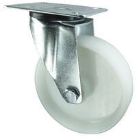 Nylon wheel, plate fixing - swivel castor