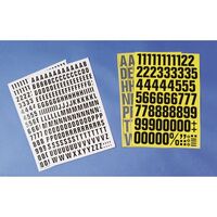 Magnetic numbers and letters - Yellow numbers and letters - Letters