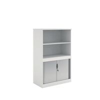 Combination bookcase and tambour units