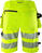 HighVis Green Handwerker Stretch-Shorts Kl.2,2646GSTP Warnsch.-gelb/schwarz - Rückansicht