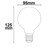 LED Filament Globeform G95, E27, 8W, 360°, milky, warmweiß, dimmbar