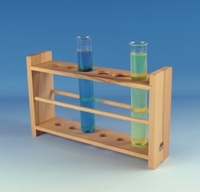 Reagenzglasgestell aus Holz für 6 Gläser bis 30 mm Ø ohne Stäbe