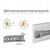 EMUCA 3019925 - Lote de 5 juegos de guías de rodillos T30 para cajón con extracción parcial L 800 mm en color aluminio
