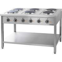 Stalgast - Elektroherd Serie 700- 6 Platten à 2,6 kW, 1200 x 700 x 850