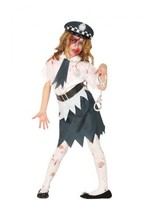 Disfraz de Policía Zombie para niña 10-12A