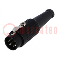 Connector: DIN; plug; male; PIN: 5; Layout: 240°; straight; for cable