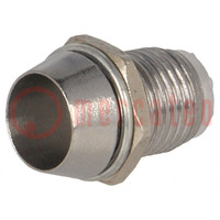 LED holder; 5mm; chromium; brass; concave; L2: 10mm