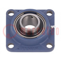 Bearing: bearing unit Y; with square flange; 35mm; bearing steel