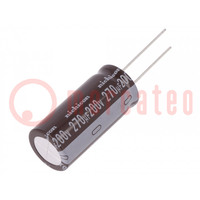 Capacitor: electrolytic; THT; 270uF; 200VDC; Ø16x35.5mm; ±20%