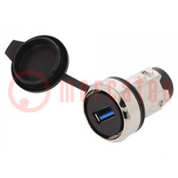 Conector hembra USB; 22mm; 3SU1.5; Ø22mm; USB 3.0 A/A; SIRIUS ACT