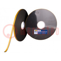 Tape: fixing; W: 12mm; L: 25m; Thk: 3000um; double-sided; anthracite