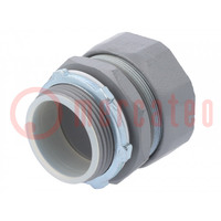 Straight terminal connector; Thread: inch,outside; -55÷300°C