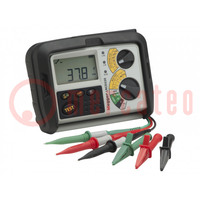 Multiméter: rövidzárlati hurok impedancia; LCD; VAC: 0÷500V; IP54