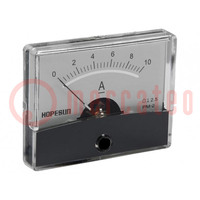 Ammeter; on panel; I DC: 0÷10A; Class: 2.5; 60x47mm