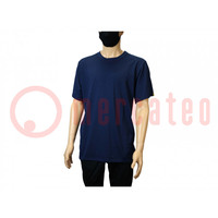 Koszulka T-shirt; ESD; męski,S; niebieski (ciemny)