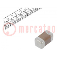 Capacitor: ceramic; MLCC; 100nF; 50V; X7R; ±10%; SMD; 0402
