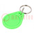 Llavero RFID; plástico; verde; 125kHz; 8BROM
