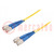 Patch cord en fibre optique; FC/UPC,de deux côtés; 2m; jaune