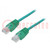 Patch cord; U/UTP; 5e; Line; CCA; PVC; grün; 1m; 26AWG; ØLeitg: 5mm