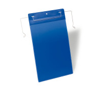 Drahtbügeltasche, DIN A4 hoch Farbe: Blau, Material: Polypropylen 1 VE = 50 Stk
