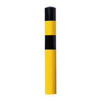 Rammschutz, Poller aus Stahl,zum Einbetonieren, 5,0 mm Wandstärke, gelb/schwarz,Gr. 27,3x160cm