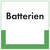 Abfallkennzeichnung - Textschild, Batterien, Größe (BxH): 20,0 x 20,0 cm