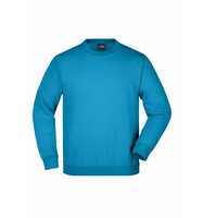 Klassisches Komfort Rundhals-Sweatshirt Kinder JN040K Gr. 116 turquoise