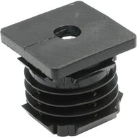 Produktbild zu Tappo lamellare con foro filettato M10, 40 x 40 mm, plastica nera