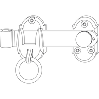 Produktbild zu MACO RUSTICO Ladenmittelverschluss 2-flg. m. Hebel kurz L=125mm, schwarz (14216)