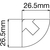 Skizze zu Lámpa Mini-Corner Touch, 450mm, semlegesfehér, világosszürke, aluszínű
