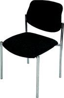 Bezoekersstoel STYL chroom/zwart