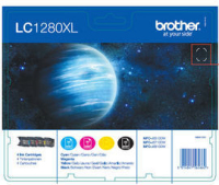 Brother LC1280XLVALBPRF tintapatron 4 dB Eredeti Nagy (XL) kapacitású Fekete, Cián, Magenta, Sárga