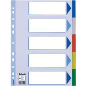 Esselte Multicoloured Polypropylene Dividers Blanco tabbladindex Polypropyleen (PP) Multi kleuren