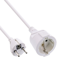 InLine Power extension cable, white, 10m