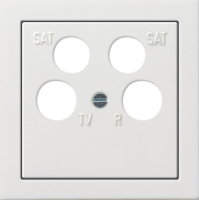 GIRA 0259112 veiligheidsplaatje voor stopcontacten Wit