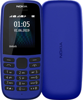 Nokia 105 4,57 cm (1.8") 73 g Blau Funktionstelefon