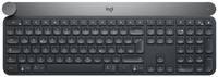 Logitech Craft Advanced keyboard with creative input dial Tastatur RF Wireless + Bluetooth QWERTZ Schweiz Schwarz, Grau